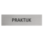 Aluminium deurbordje Praktijk 165 x 45 mm - per 1 stuk