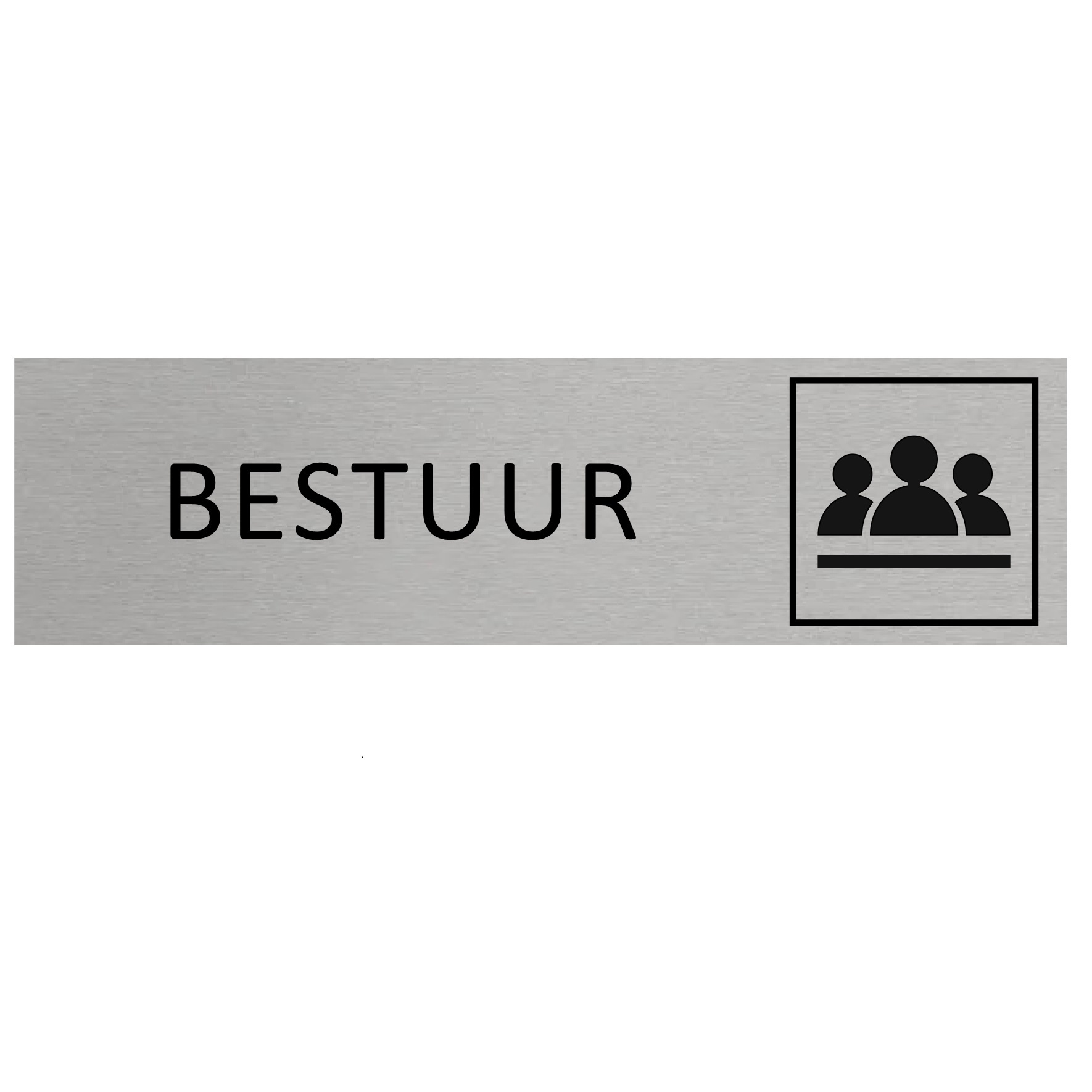 CombiCraft Aluminium deurbordje Bestuur 165 x 45 mm - per 1 stuk