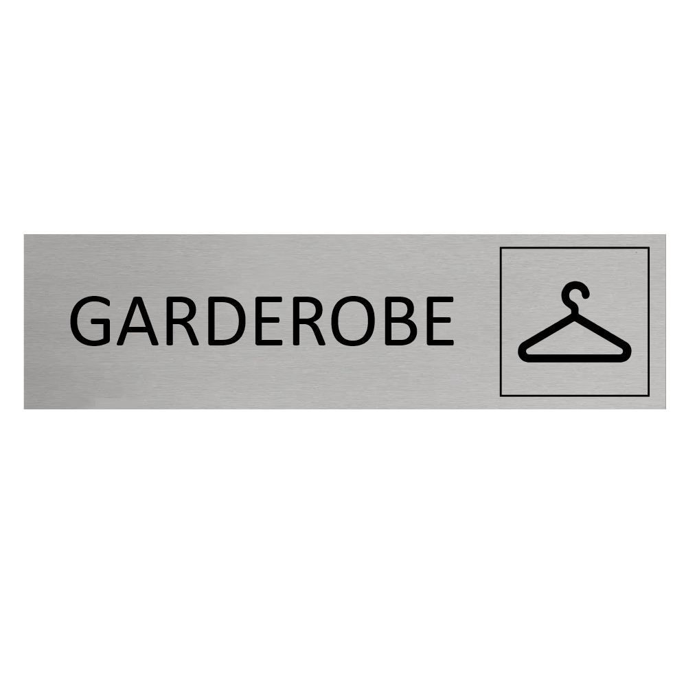 CombiCraft Aluminium deurbordje Garderobe 165 x 45 mm - per 1 stuk