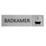 Aluminium deurbordje Badkamer 165 x 45 mm - per 1 stuk