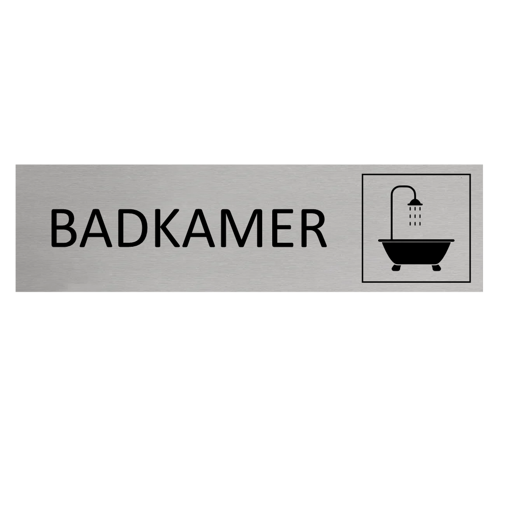 CombiCraft Aluminium deurbordje Badkamer 165 x 45 mm - per 1 stuk