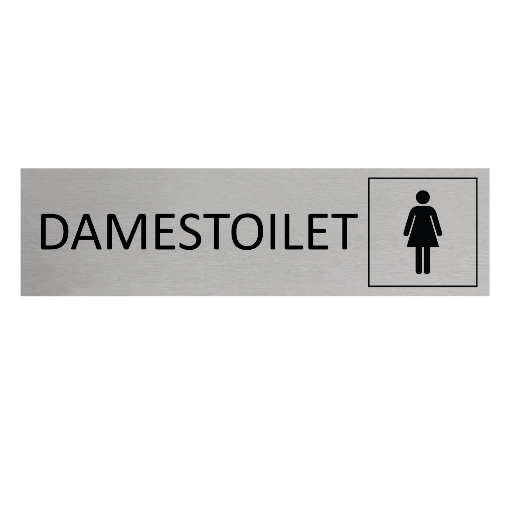 CombiCraft Aluminium deurbordje Damestoilet 165 x 45 mm - per 1 stuk