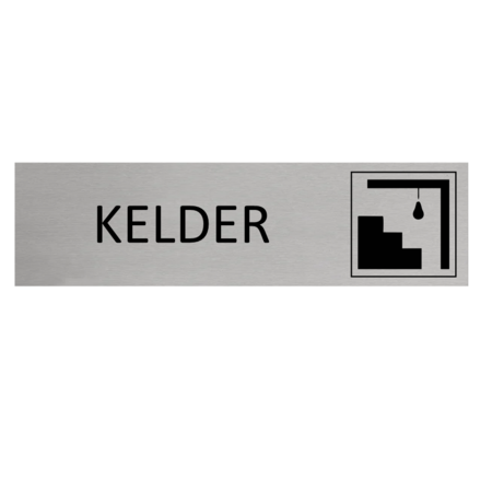 Aluminium deurbordje Kelder 165 x 45 mm - per 1 stuk