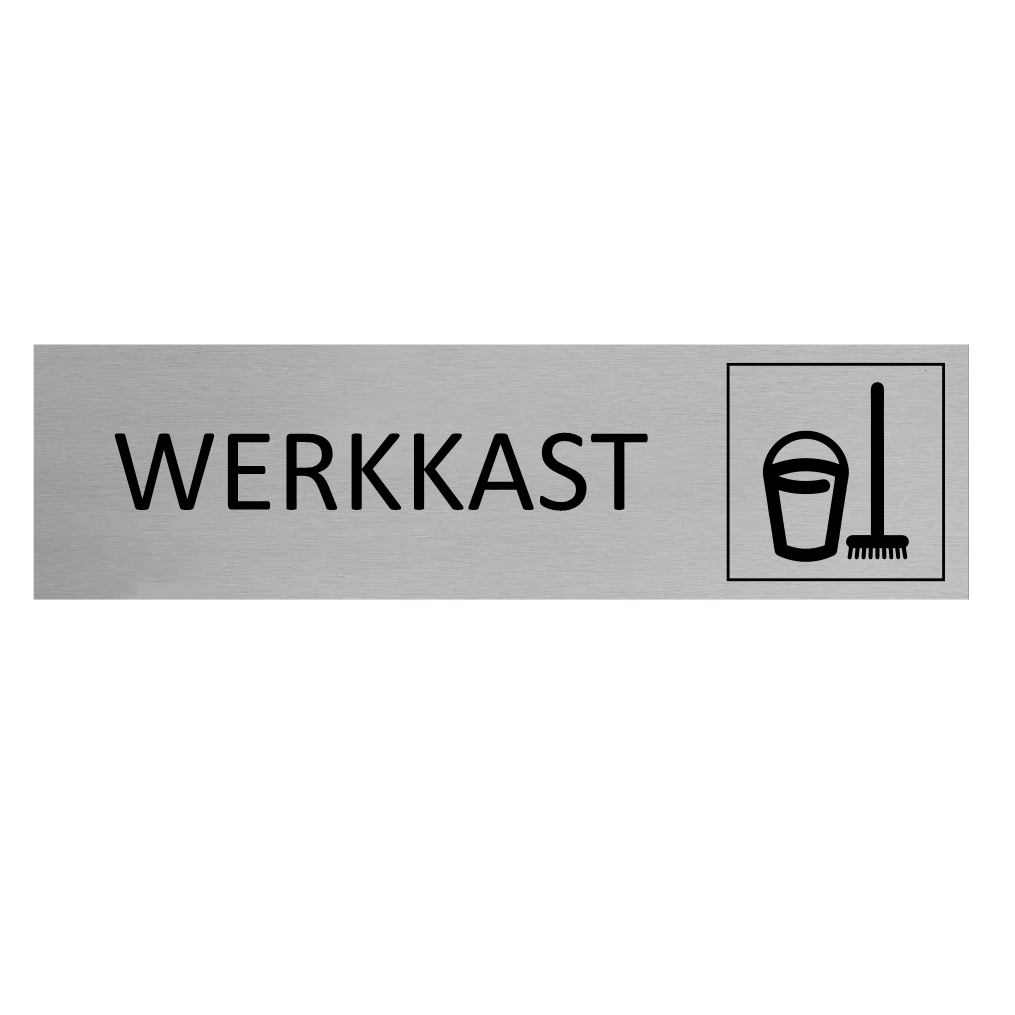 CombiCraft Aluminium deurbordje Schoonmaakkast 165 x 45 mm - per 1 stuk