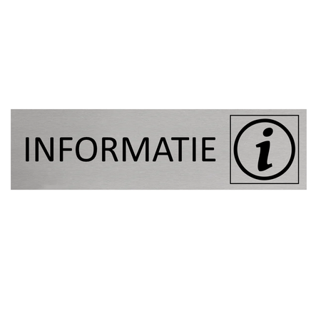 CombiCraft Aluminium deurbordje Informatie 165 x 45 mm - per 1 stuk