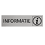 CombiCraft Aluminium deurbordje Informatie 165 x 45 mm - per 1 stuk