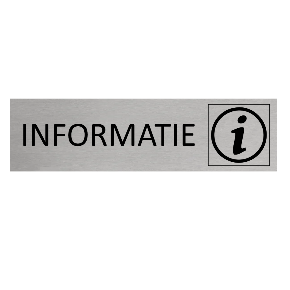 CombiCraft Aluminium deurbordje Informatie 165 x 45 mm - per 1 stuk