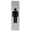 Aluminium deurbordje Heren pictogram 165 x 45 mm - per 1 stuk