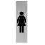 Aluminium deurbordje Dames pictogram 165 x 45 mm - per 1 stuk