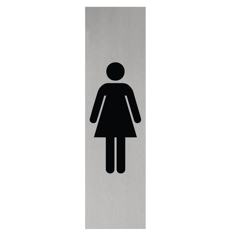 CombiCraft Aluminium deurbordje Dames pictogram 165 x 45 mm - per 1 stuk