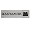 Aluminium deurbordje Slaapkamers 165 x 45 mm - per 1 stuk