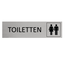 CombiCraft Aluminium deurbordje Toiletten 165 x 45 mm - per 1 stuk
