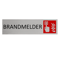 Zilver aluminium deurbordje Brandmelder