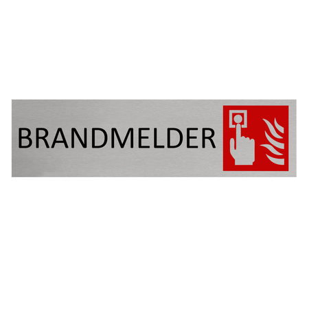 CombiCraft Aluminium deurbordje Brandmelder 165 x 45 mm - per 1 stuk