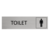 CombiCraft Zilver aluminium deurbordje toilet met man icoon