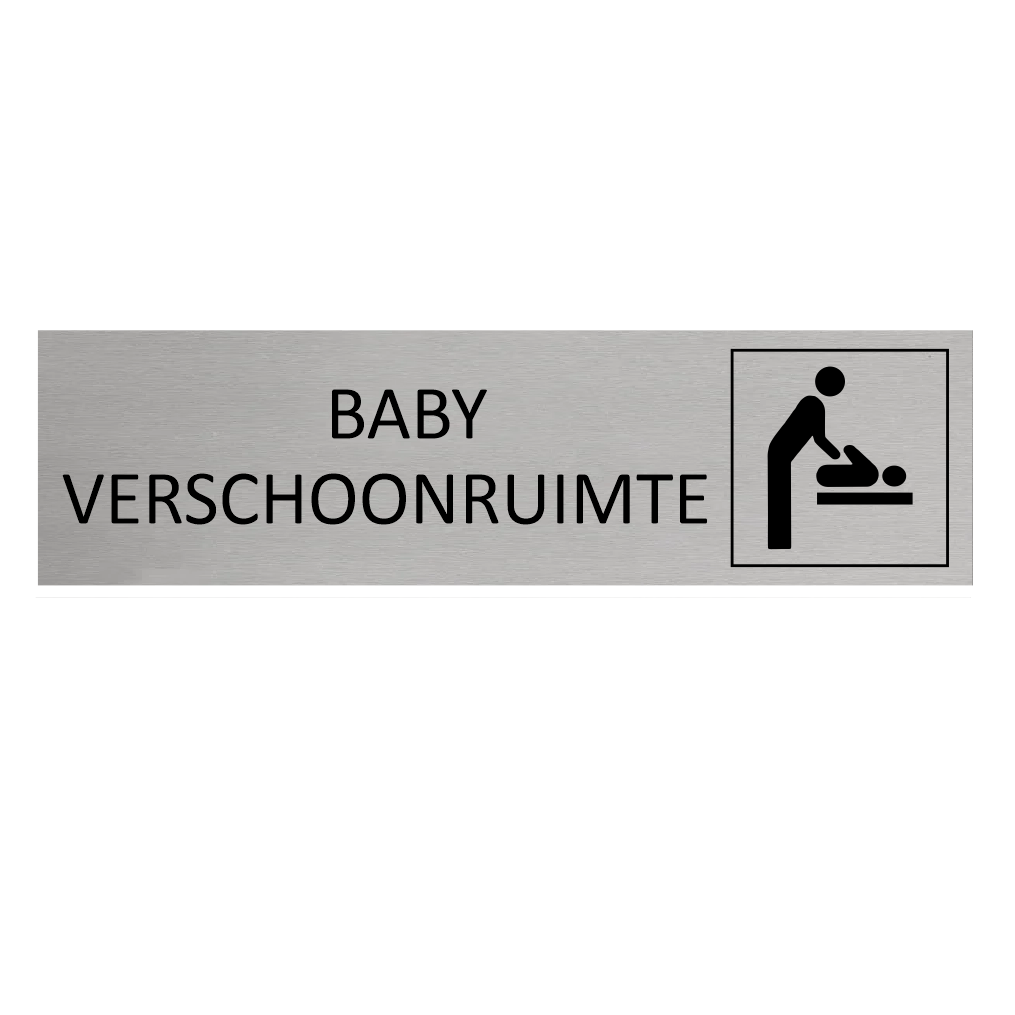 CombiCraft Aluminium deurbordje Baby verschoonruimte 165 x 45 mm - per 1 stuk