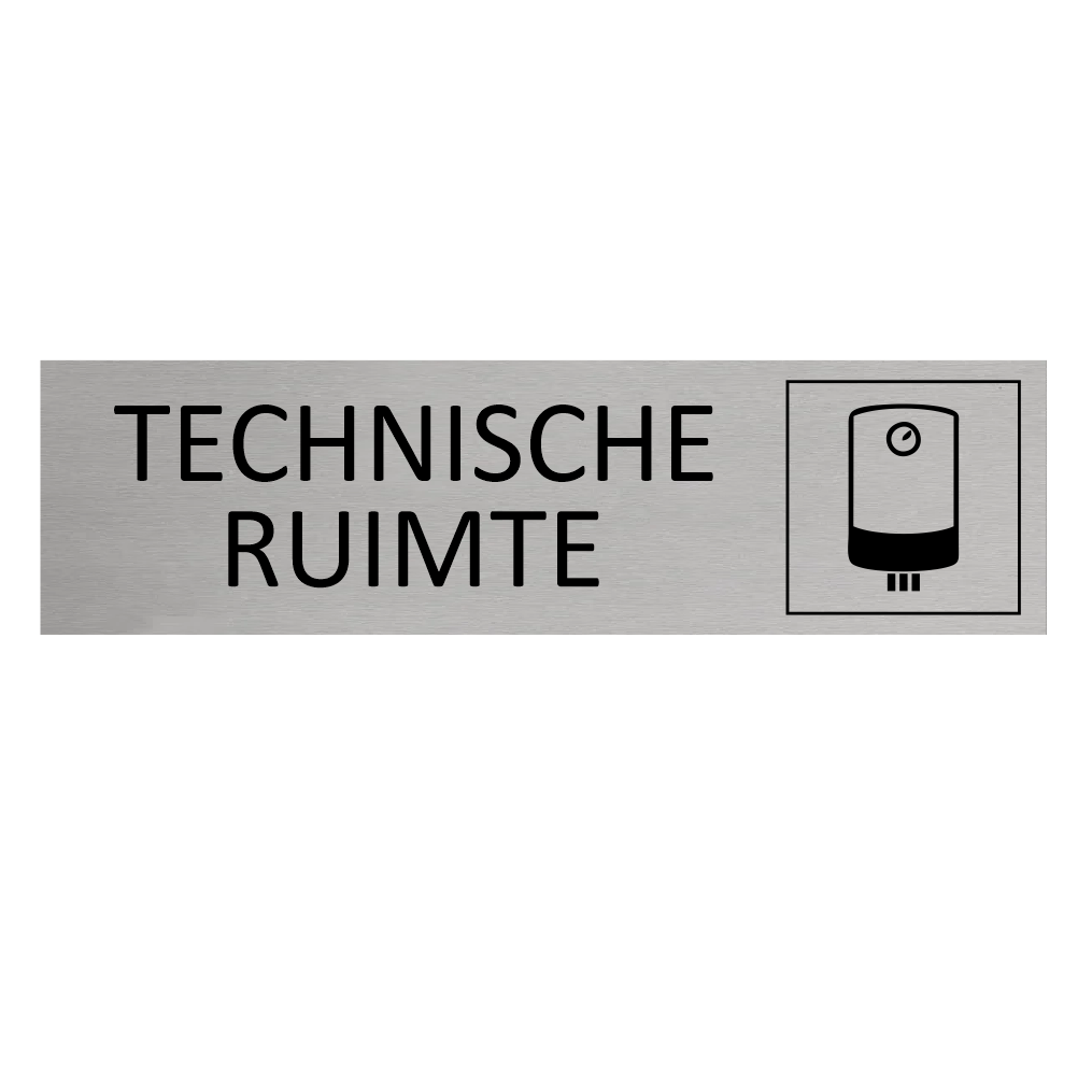 CombiCraft Aluminium deurbordje Technische ruimte 165 x 45 mm - per 1 stuk