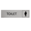 Aluminium deurbordje Genderneutraal toilet 165 x 45 mm - per 1 stuk