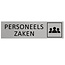 CombiCraft Aluminium deurbordje Personeelszaken 165 x 45 mm - per 1 stuk