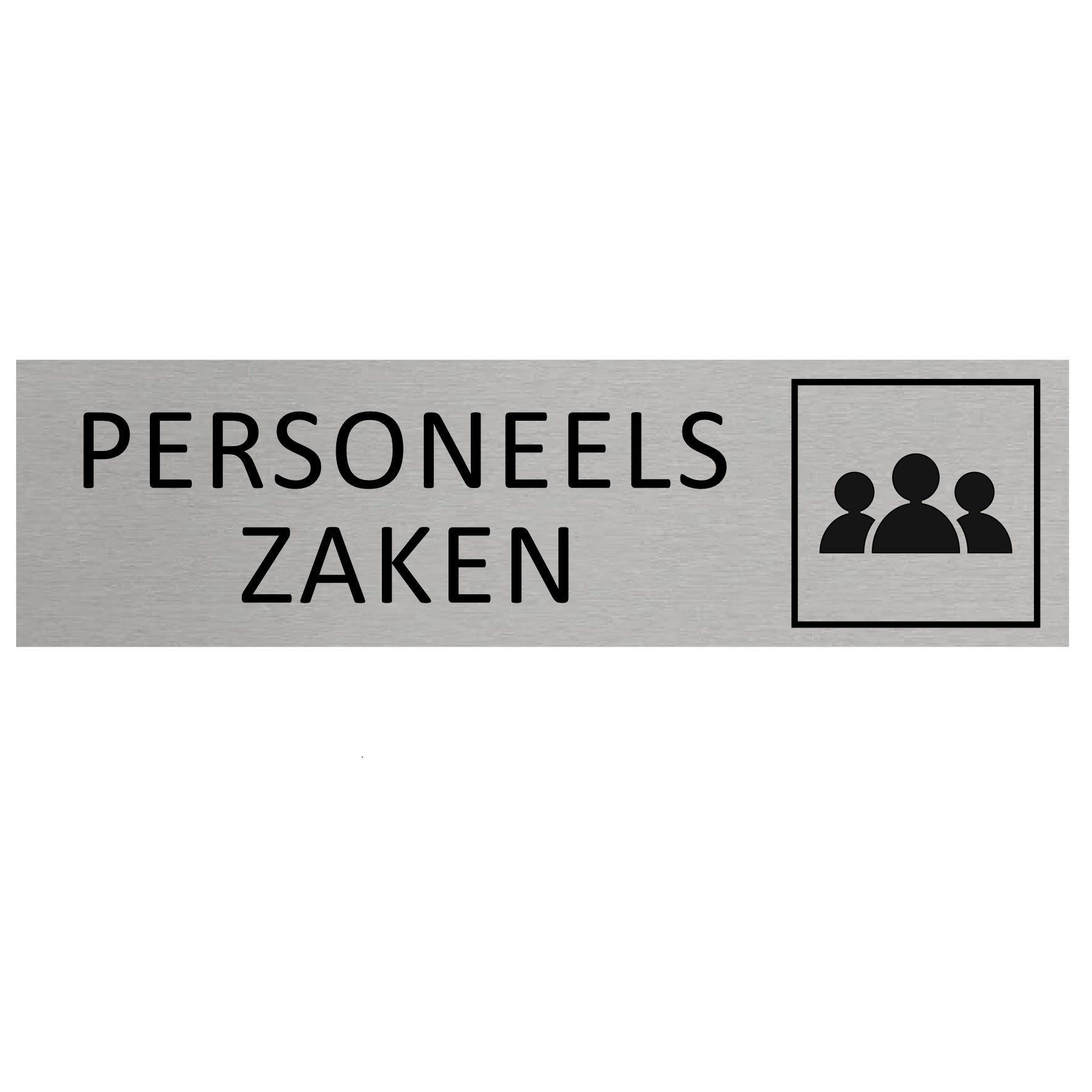 CombiCraft Aluminium deurbordje Personeelszaken 165 x 45 mm - per 1 stuk