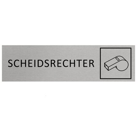 Aluminium deurbordje Scheidsrechter 165 x 45 mm - per 1 stuk