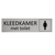 CombiCraft Zilver aluminium deurbordje Dames kleedkamer met toilet