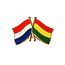 Vriendschapsspeld Nederland - Bolivia 20 x 15 mm - per 1 stuk
