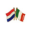 Vriendschapsspeld Nederland - Italië 20 x 15 mm - per 1 stuk