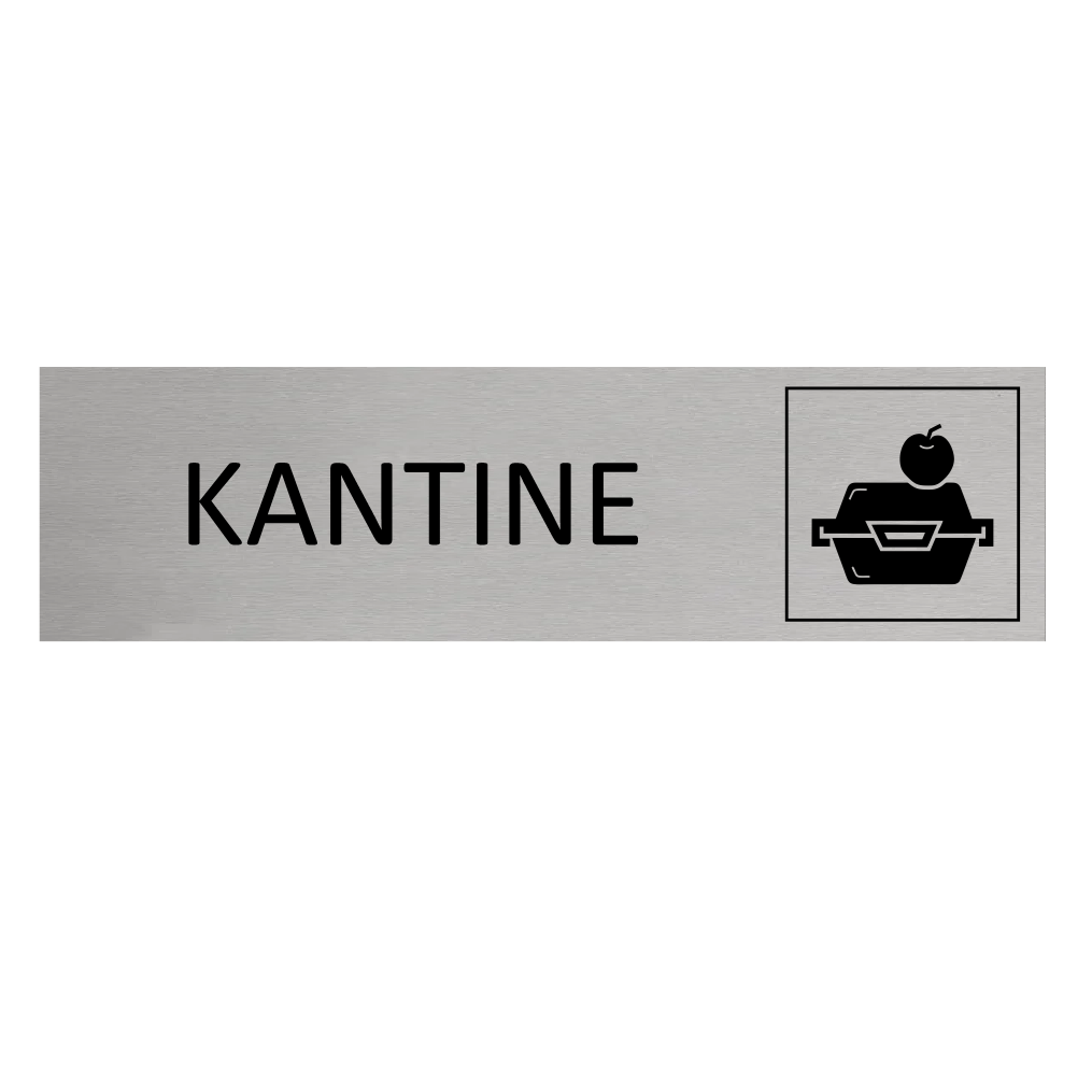 CombiCraft Aluminium Deurbordje "Kantine" 165x45mm met tape