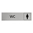 CombiCraft Aluminium deurbordje WC dames 165 x 45 mm - per 1 stuk
