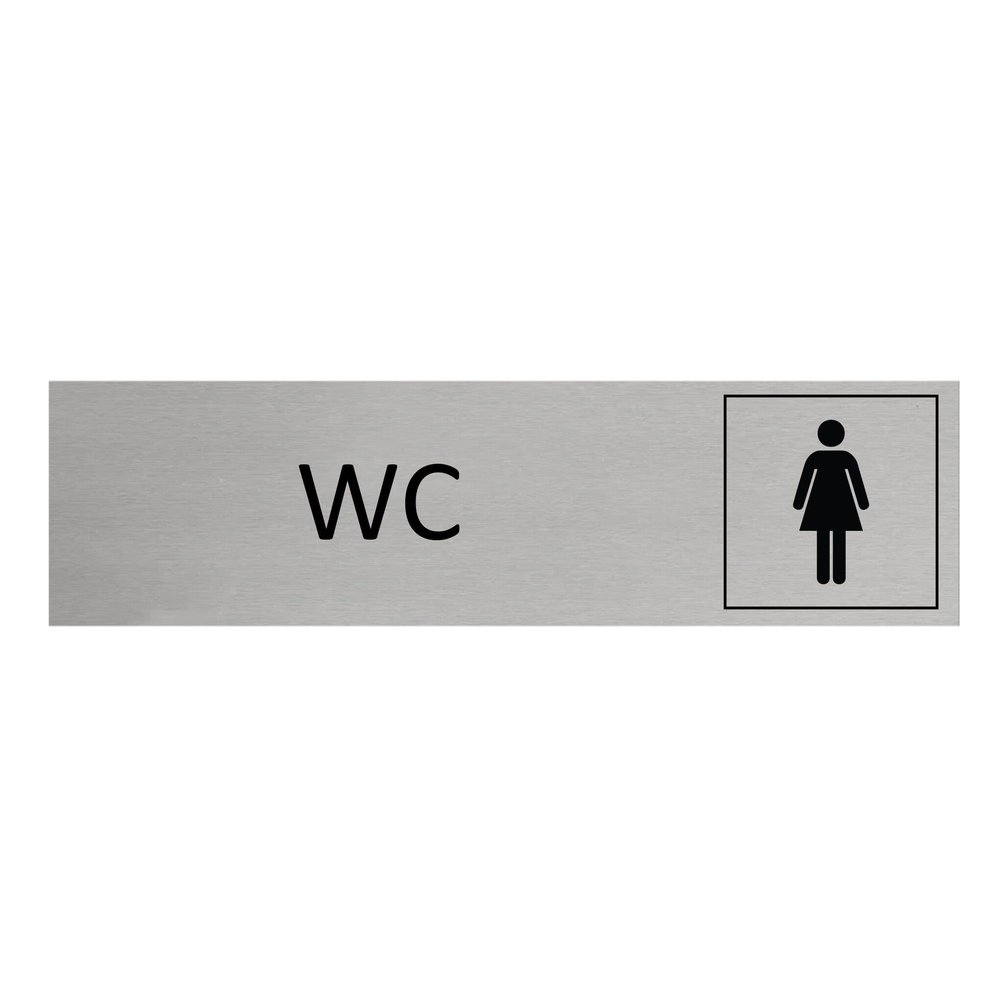 CombiCraft Aluminium deurbordje WC dames 165 x 45 mm - per 1 stuk