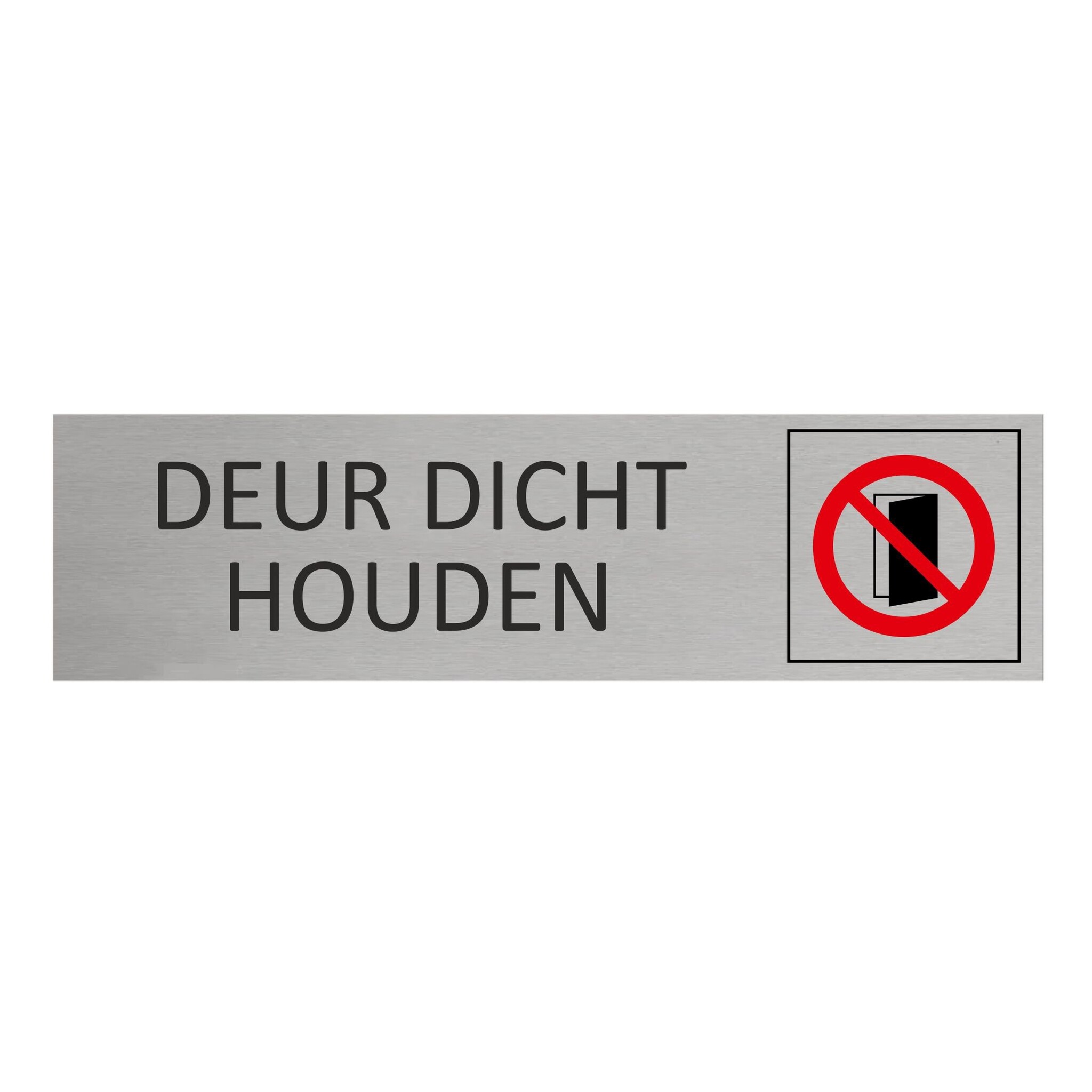CombiCraft Aluminium deurbordje Deur dicht houden 165 x 45 mm - per 1 stuk