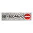 CombiCraft Aluminium deurbordje Geen doorgang 165 x 45 mm - per 1 stuk