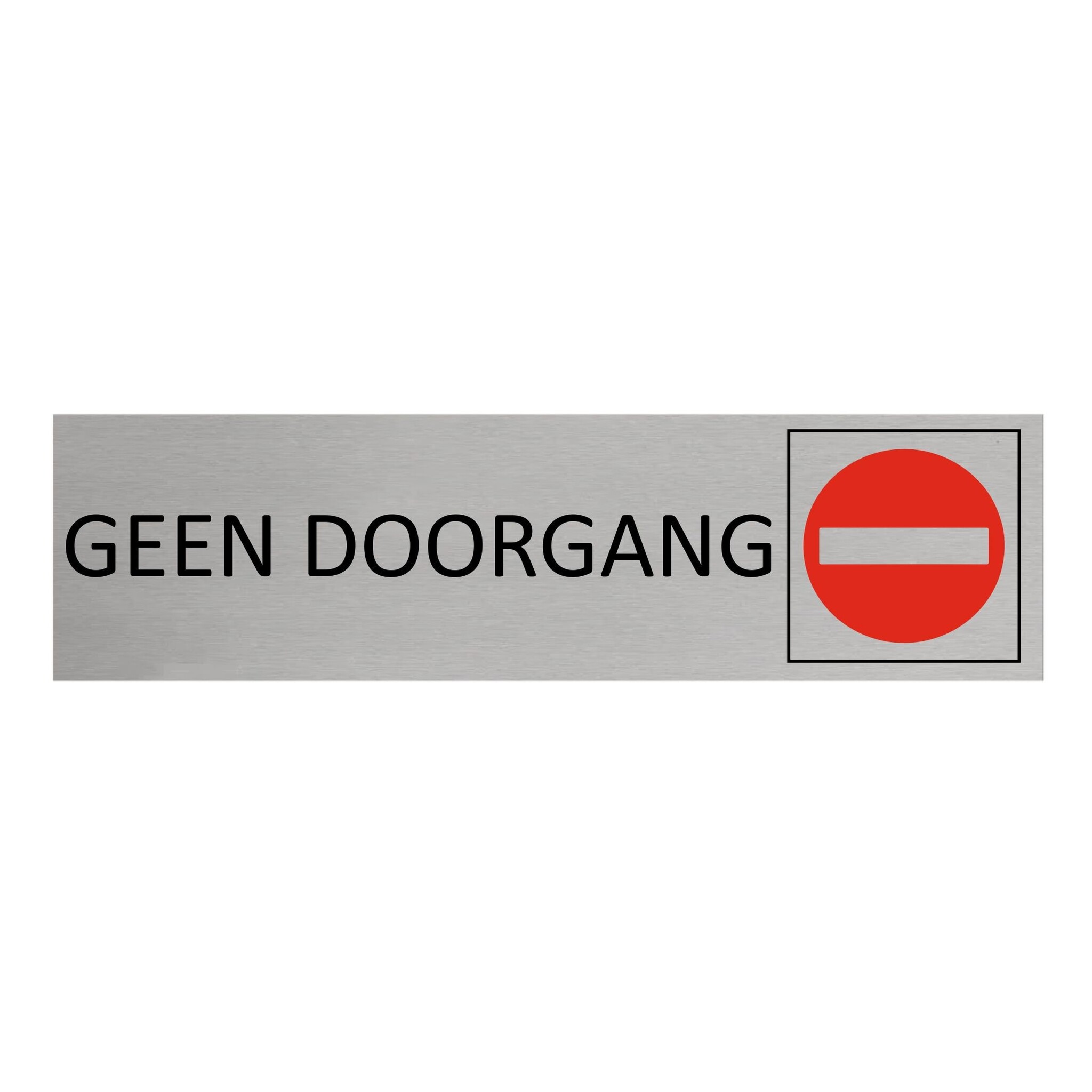 CombiCraft Aluminium deurbordje Geen doorgang 165 x 45 mm - per 1 stuk