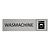 CombiCraft Zilver aluminium deurbordje Wasmachine