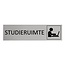CombiCraft Aluminium deurbordje Studieruimte 165 x 45 mm - per 1 stuk