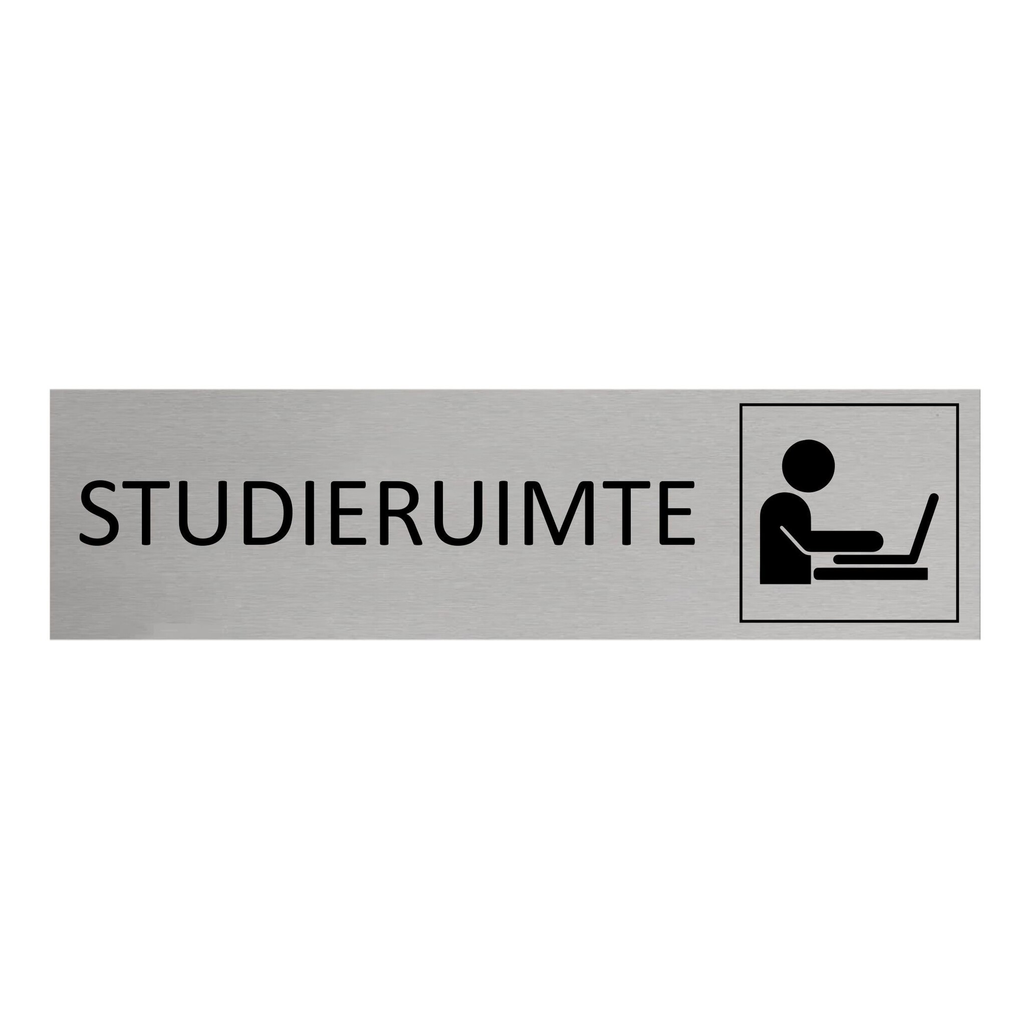 CombiCraft Aluminium deurbordje Studieruimte 165 x 45 mm - per 1 stuk