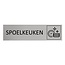 CombiCraft Aluminium deurbordje Spoelkeuken 165 x 45 mm - per 1 stuk