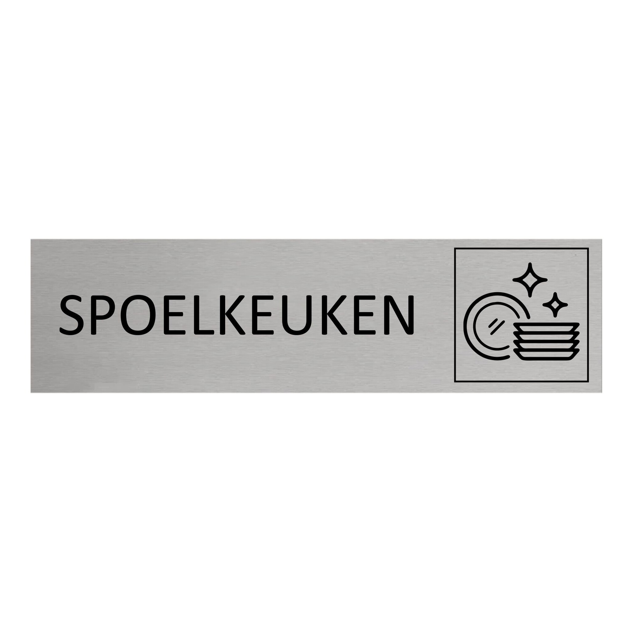 CombiCraft Aluminium deurbordje Spoelkeuken 165 x 45 mm - per 1 stuk