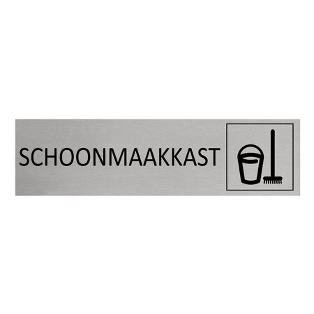 CombiCraft Aluminium deurbordje Schoonmaakkast 165 x 45 mm - per 1 stuk