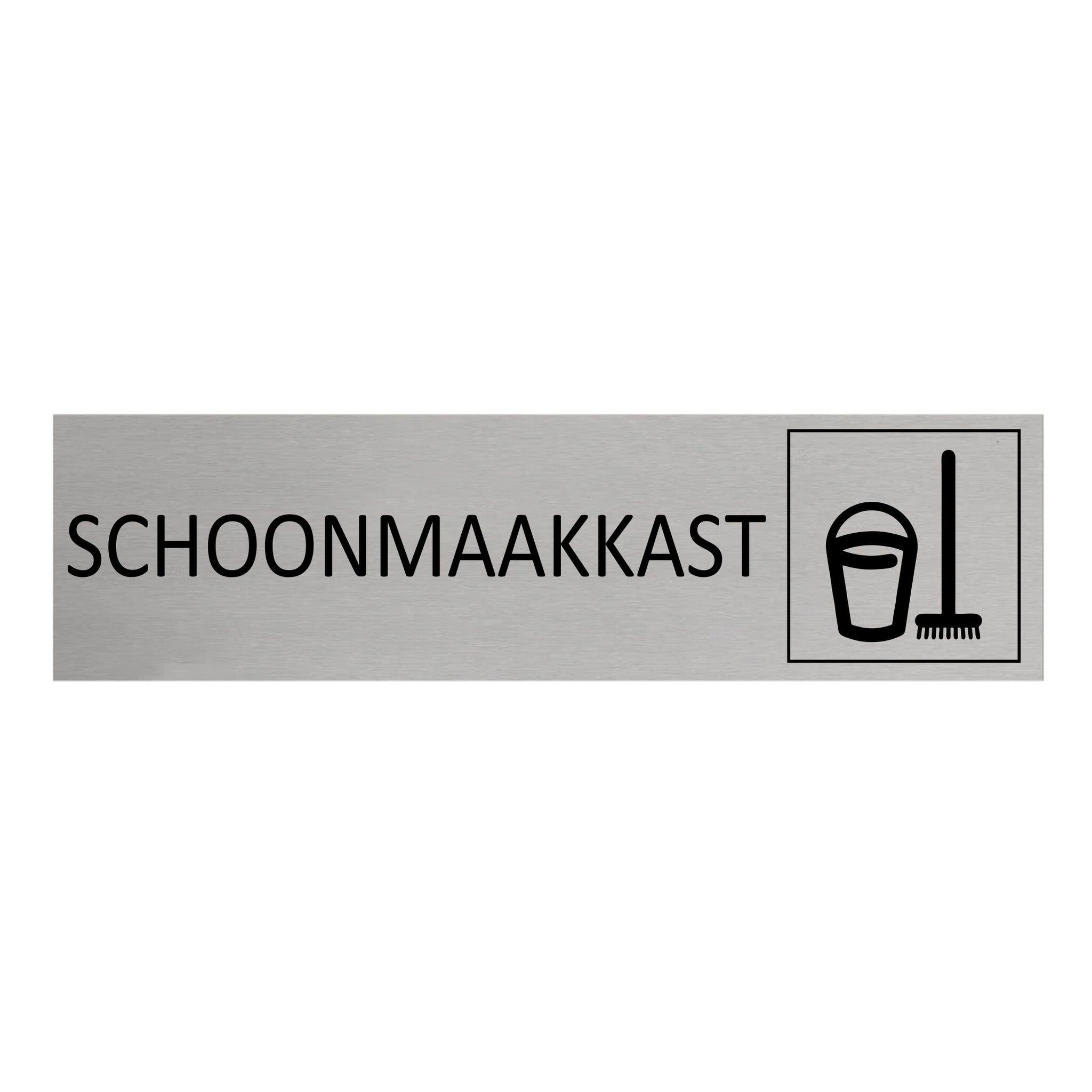 CombiCraft Aluminium deurbordje Schoonmaakkast 165 x 45 mm - per 1 stuk