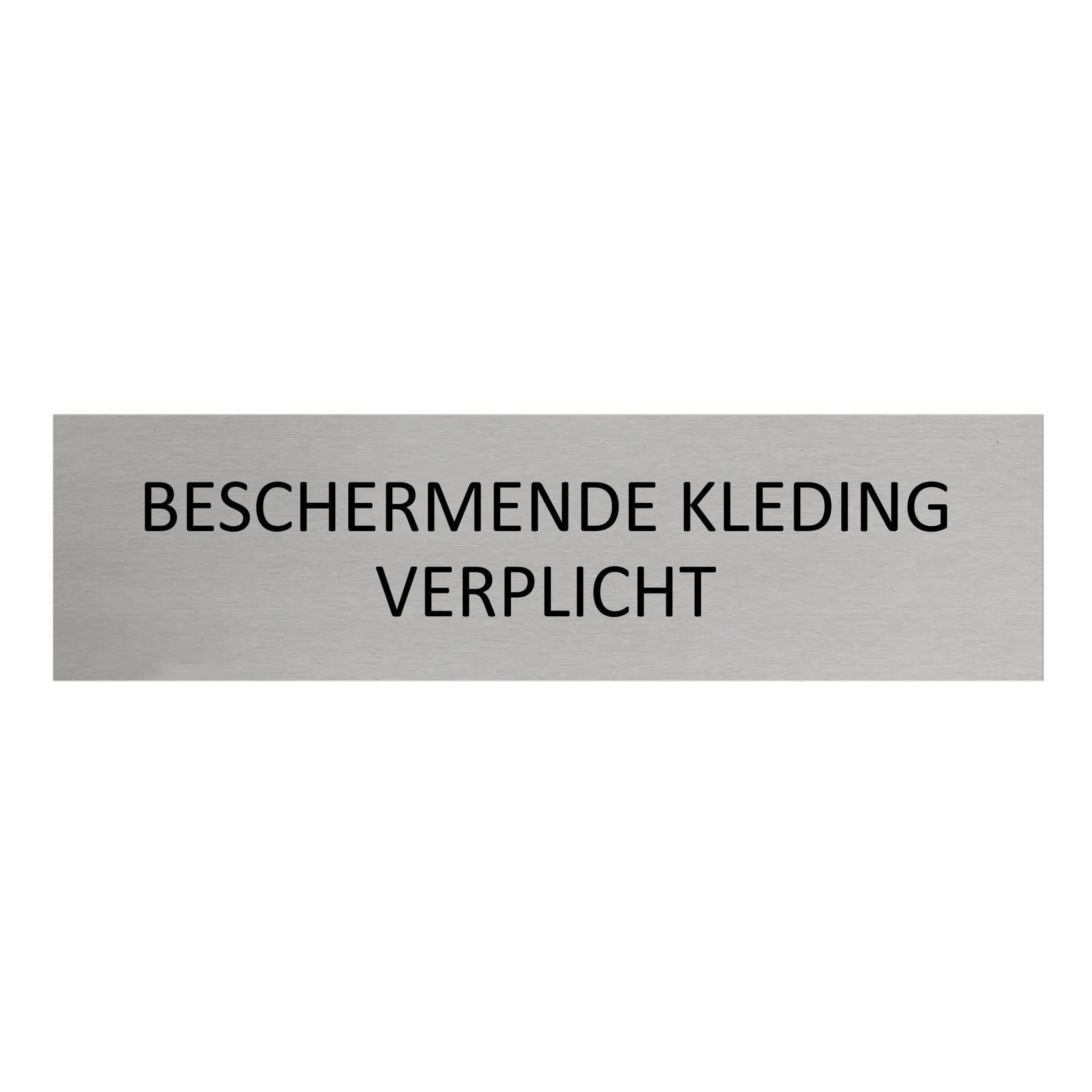 CombiCraft Aluminium deurbordje Beschermende kleding verplicht 165 x 45 mm - per 1 stuk