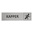 CombiCraft Aluminium deurbordje Kapper 165 x 45 mm - per 1 stuk