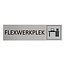 CombiCraft Aluminium deurbordje Flexwerkplek 165 x 45 mm - per 1 stuk
