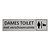 CombiCraft Zilver aluminium deurbordje Dames toilet met verschoonruimte