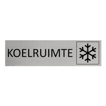 Zilver aluminium deurbordje Koelruimte