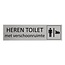 CombiCraft Aluminium deurbordje Heren toilet met baby verschoonruimte 165 x 45 mm - per 1 stuk
