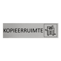 Zilver aluminium deurbordje Kopieerruimte