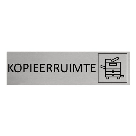 CombiCraft Aluminium deurbordje Kopieerruimte 165 x 45 mm - per 1 stuk