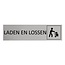 CombiCraft Aluminium deurbordje Laden en lossen 165 x 45 mm - per 1 stuk